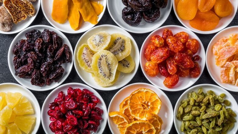 sušené ovocie pre pohánkovú diétu